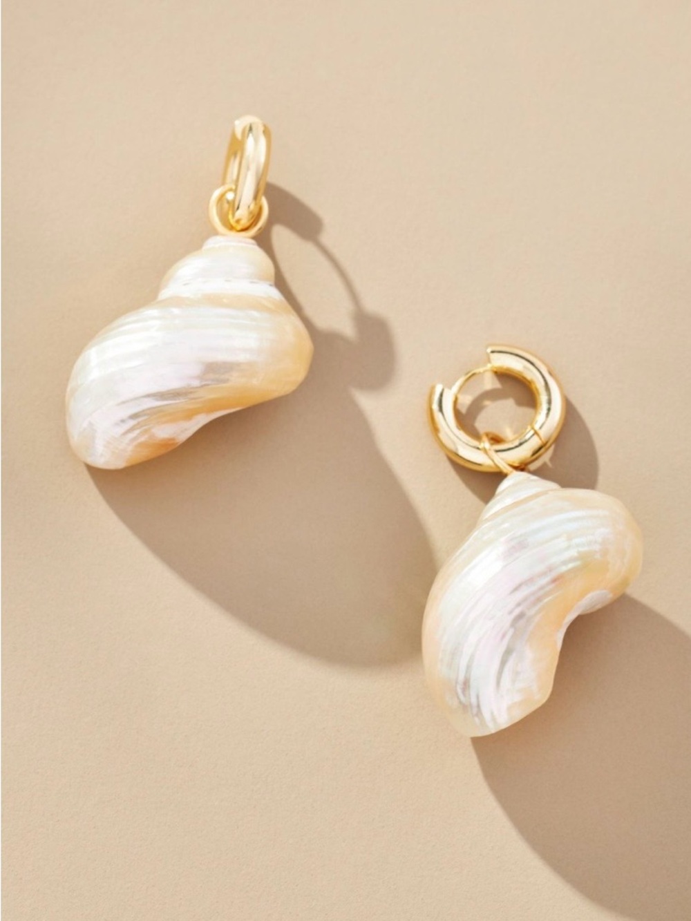 Anthropologie Shell Hoop Earrings. Brand new!